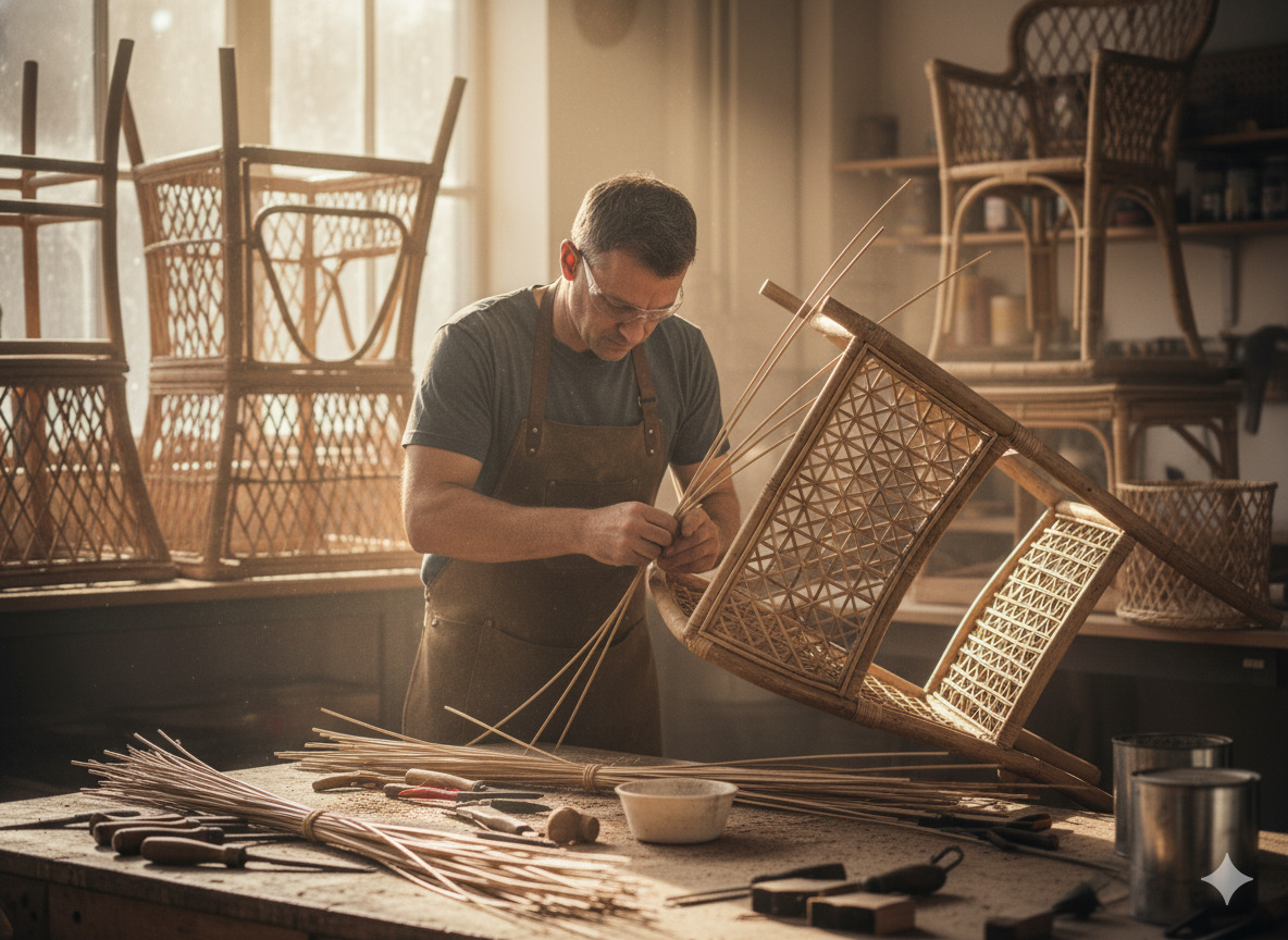 Wicker and rattan furniture repair